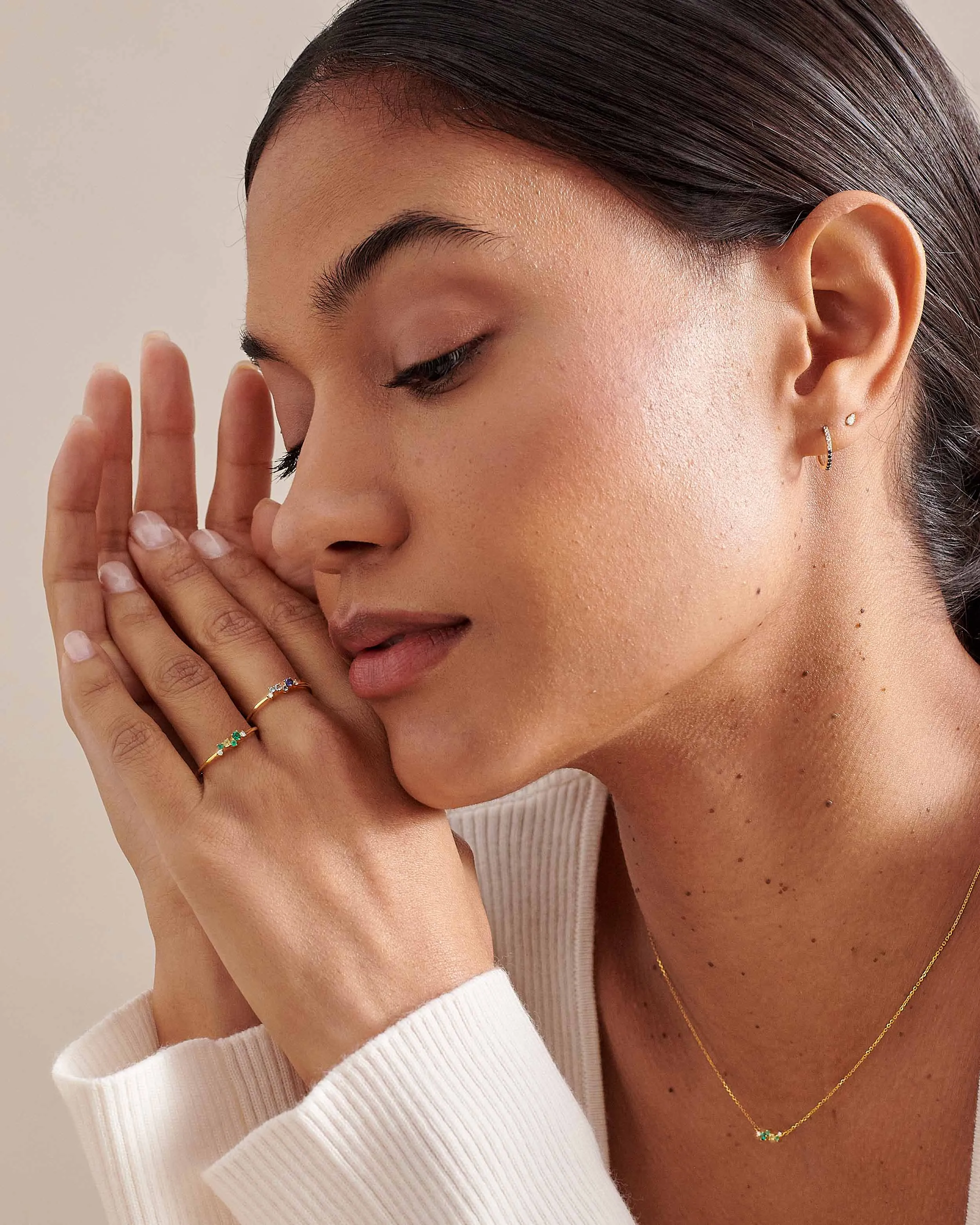 Intuition Emerald Ray Ring