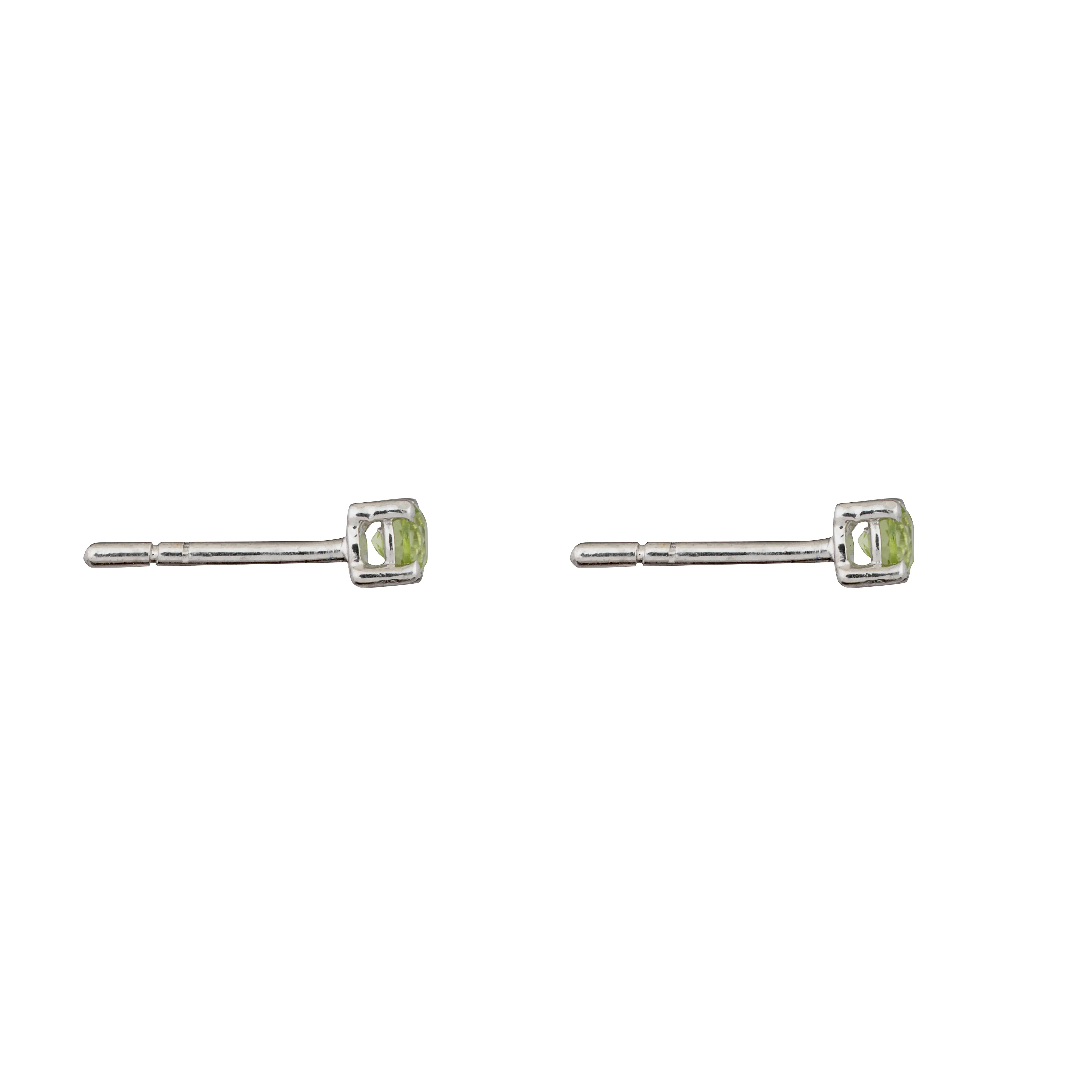 Izzy Peridot Studs ,14K Yellow Gold