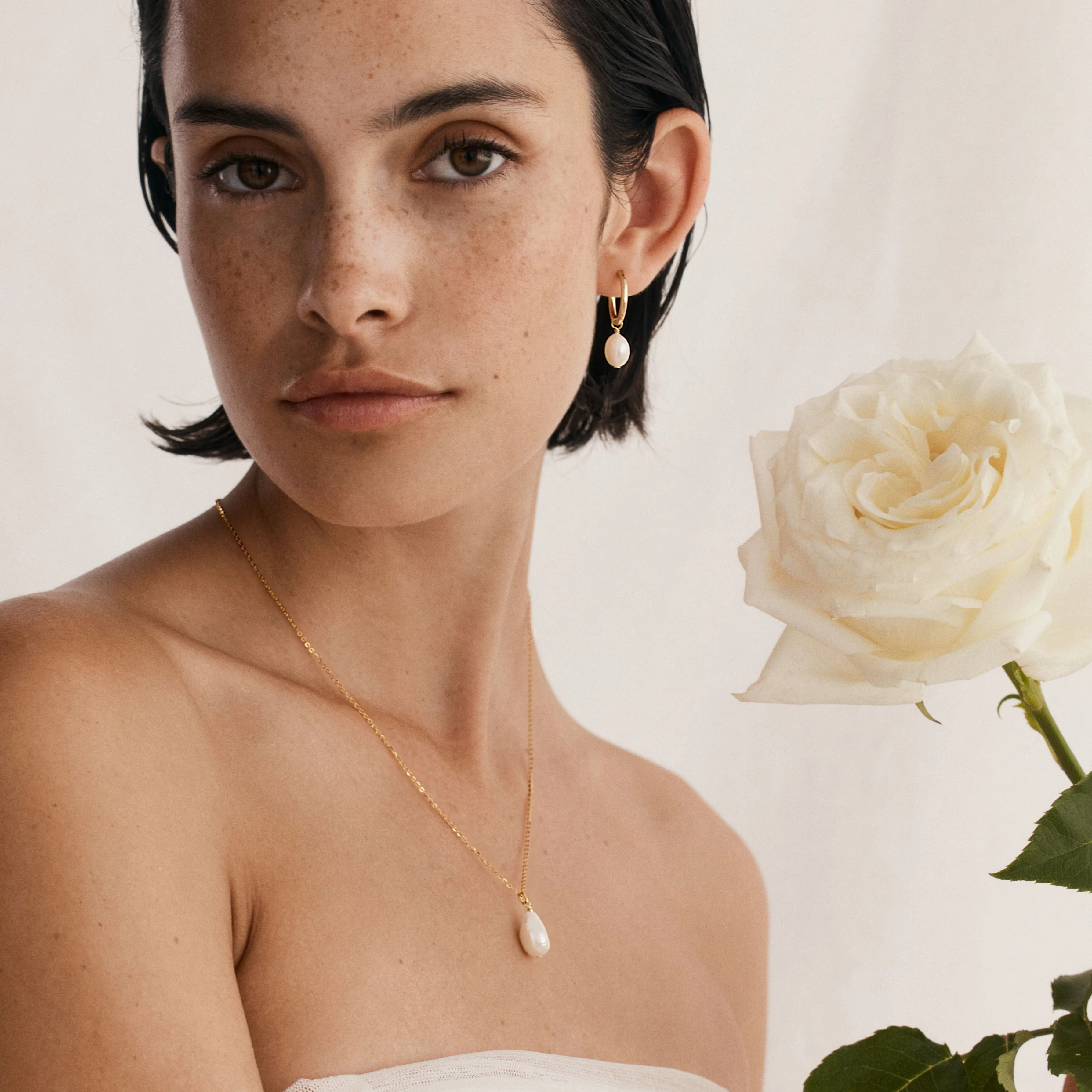 Keshi Pearl Necklace - Gold