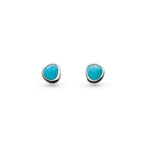 Kit Heath Pebble Stone Mini Turquoise Stud Earrings