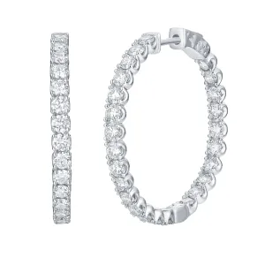 Lab Grown Diamond In and Out Diamond Hoop Earrings