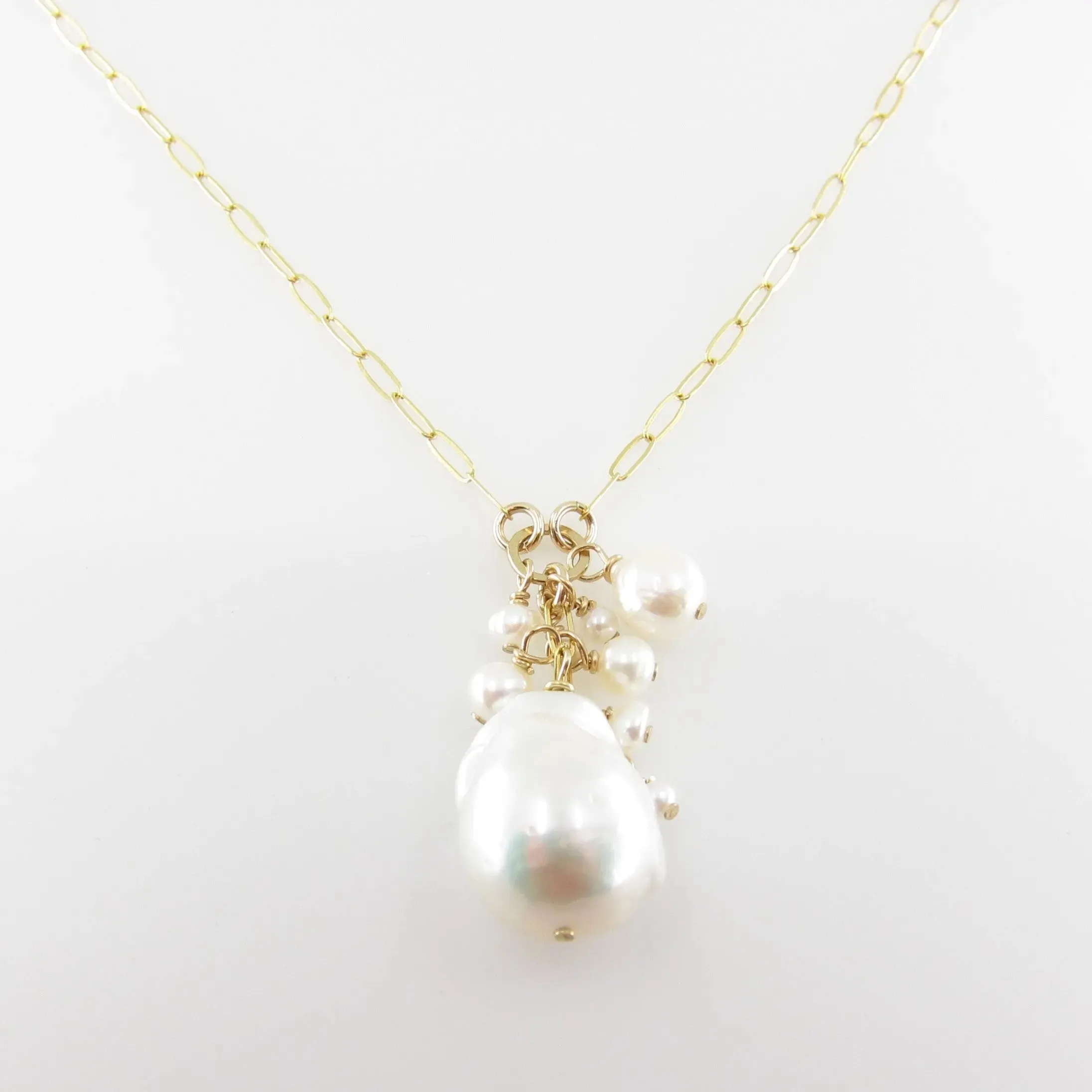 Large Baroque Pearl Cluster Necklace