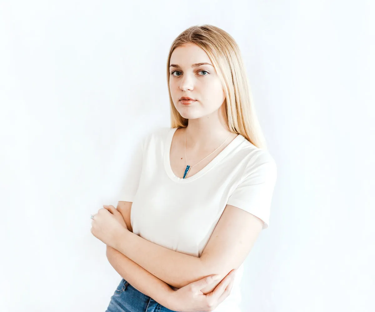 Large Elongated Triangle Gold Druzy Necklace
