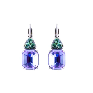Large Emerald Leverback Earrings with Trio "Mint Chip" *Custom*