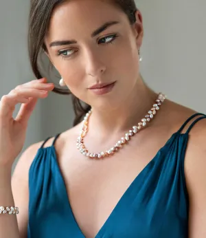 Leaf Multicolour Pearl Necklace