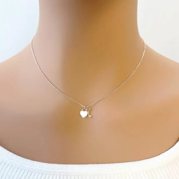 Lock & Key Mother of Pearl Necklace