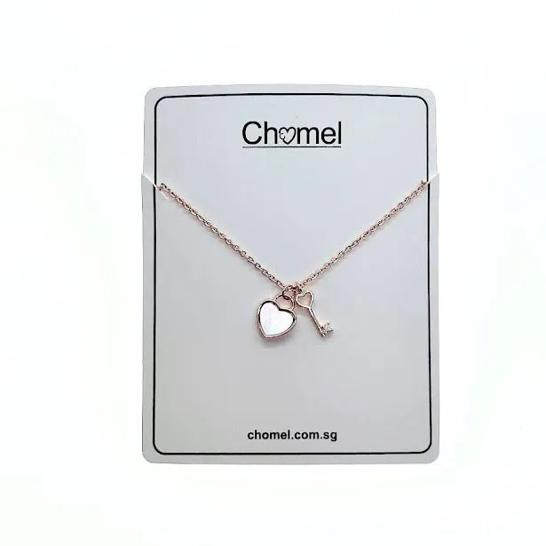 Lock & Key Mother of Pearl Necklace