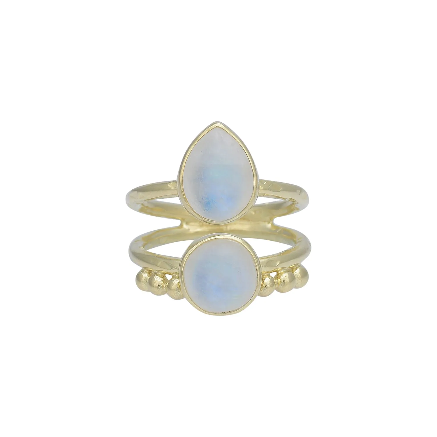 Lucia 14K Gold Rainbow Moonstone