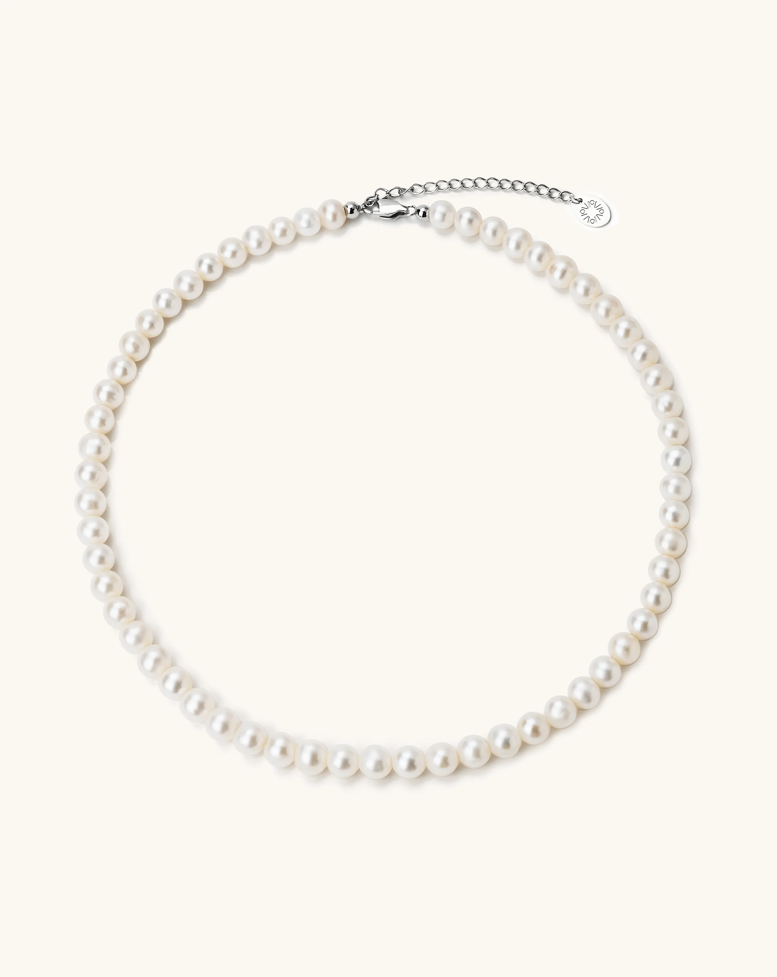 Lunar Radiance Pearl Necklace, 7-8mm, 5A