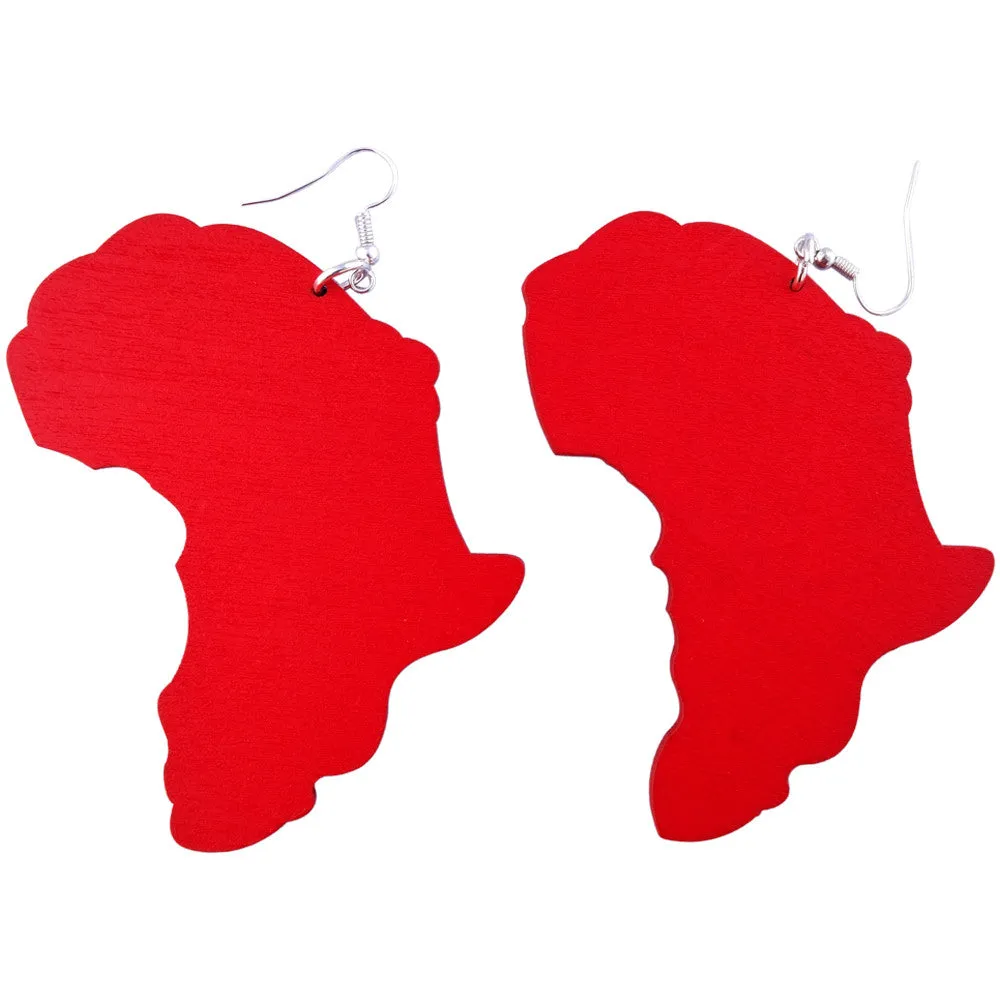 Map of Africa Earrings - 6 colors | African | Africa shaped | Natural hair | Afrocentric | jewelry