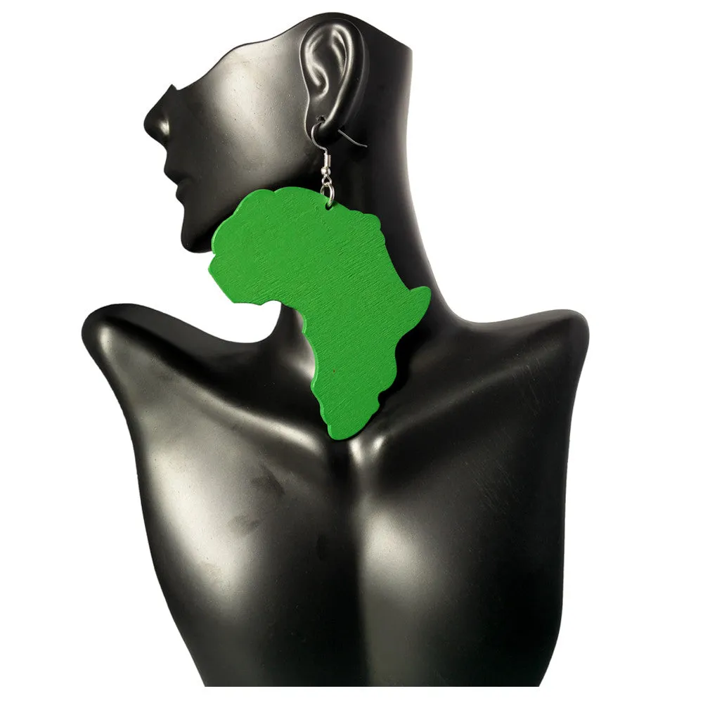 Map of Africa Earrings - 6 colors | African | Africa shaped | Natural hair | Afrocentric | jewelry