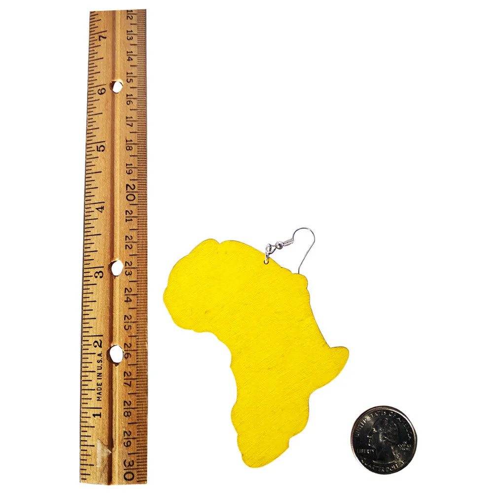 Map of Africa Earrings - 6 colors | African | Africa shaped | Natural hair | Afrocentric | jewelry
