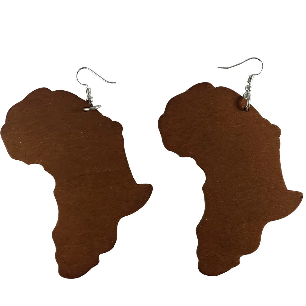 Map of Africa Earrings - 6 colors | African | Africa shaped | Natural hair | Afrocentric | jewelry