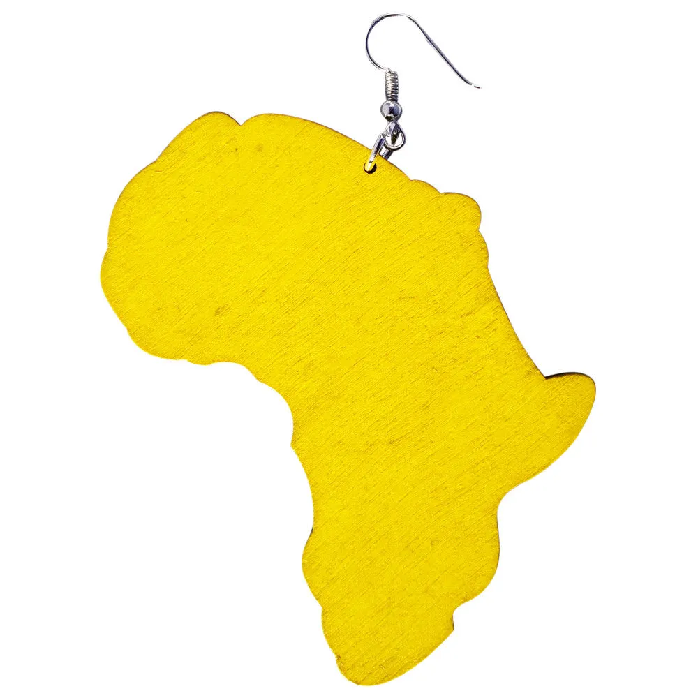 Map of Africa Earrings - 6 colors | African | Africa shaped | Natural hair | Afrocentric | jewelry