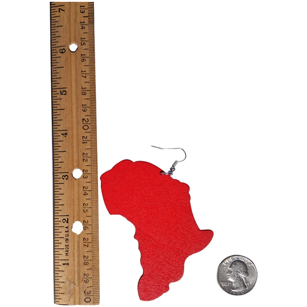 Map of Africa Earrings - 6 colors | African | Africa shaped | Natural hair | Afrocentric | jewelry