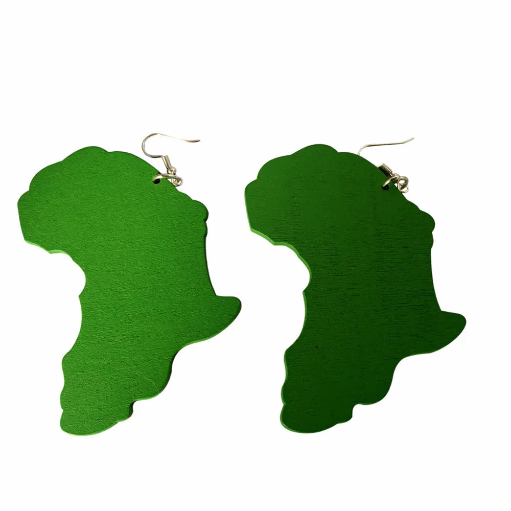 Map of Africa Earrings - 6 colors | African | Africa shaped | Natural hair | Afrocentric | jewelry