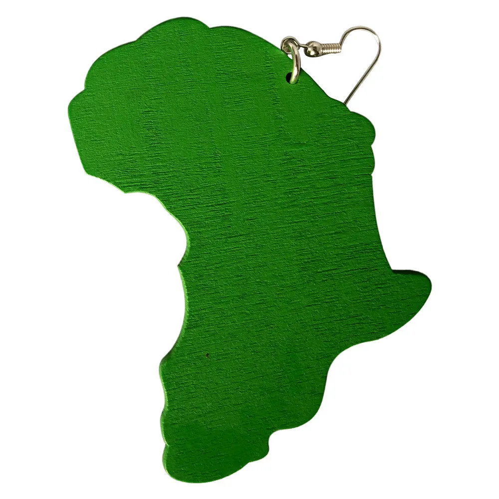 Map of Africa Earrings - 6 colors | African | Africa shaped | Natural hair | Afrocentric | jewelry