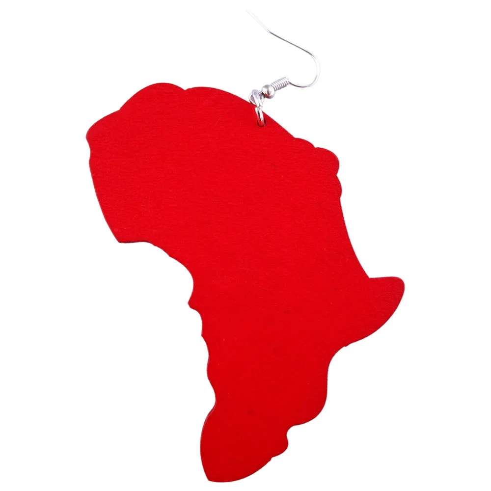 Map of Africa Earrings - 6 colors | African | Africa shaped | Natural hair | Afrocentric | jewelry