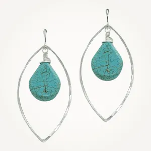 Marquise Earrings • Turquoise Teardrop