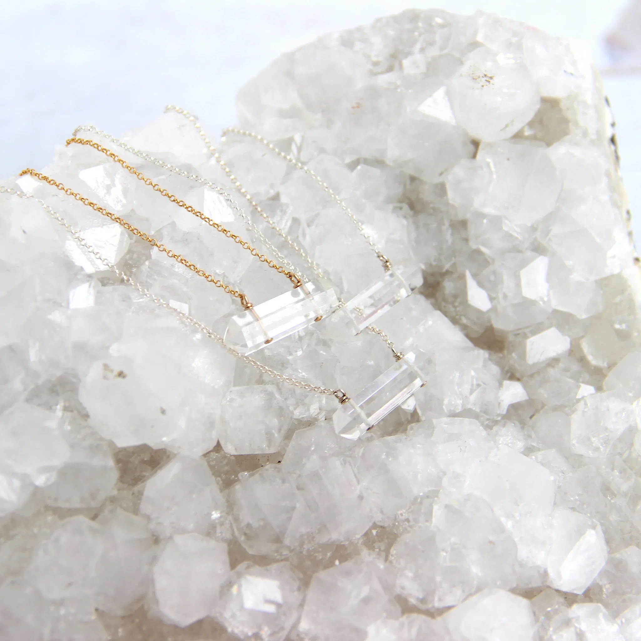 Master Healer Double Terminated Point Necklace | Sterling