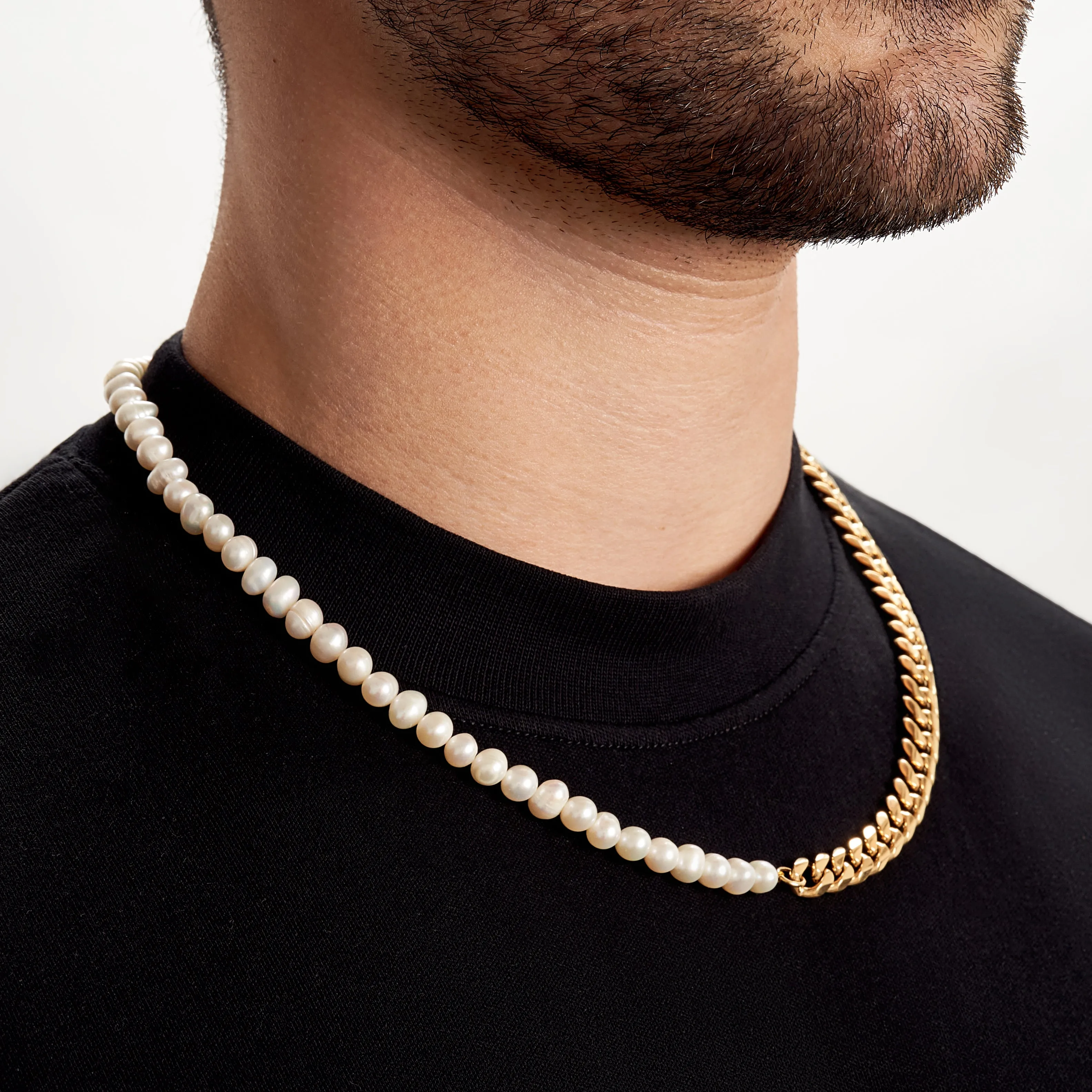 Mens Pearl Necklace - 6mm