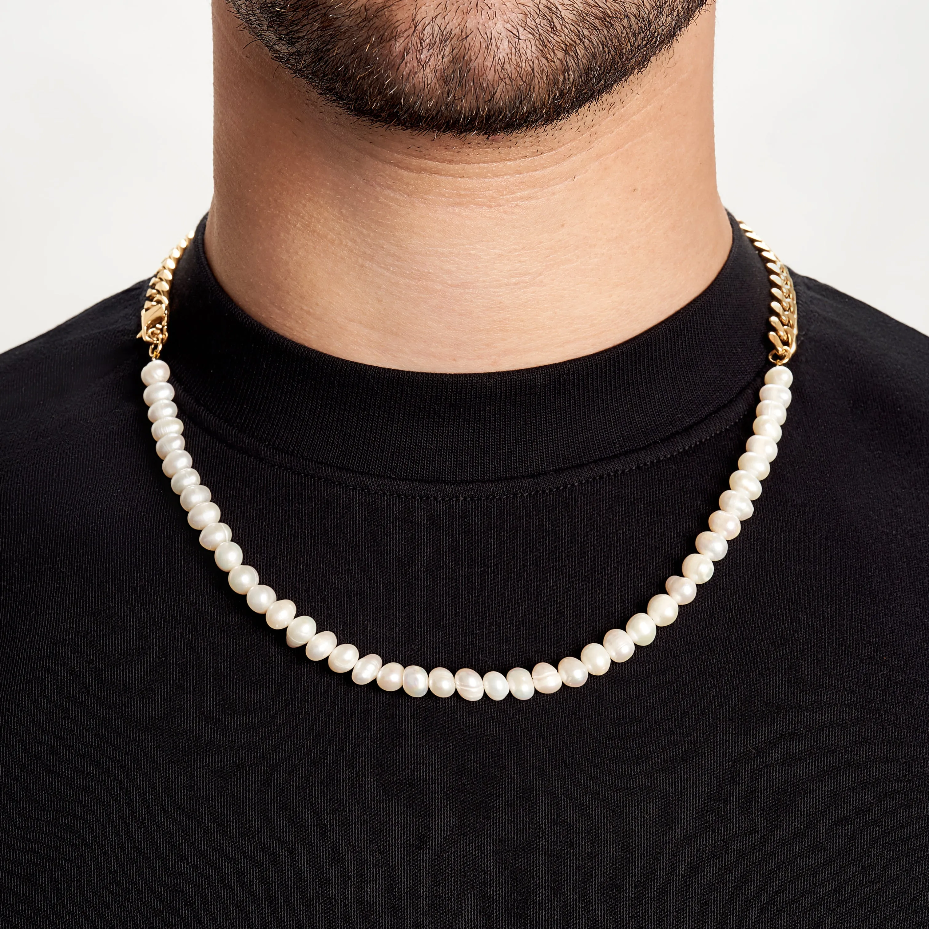 Mens Pearl Necklace - 6mm
