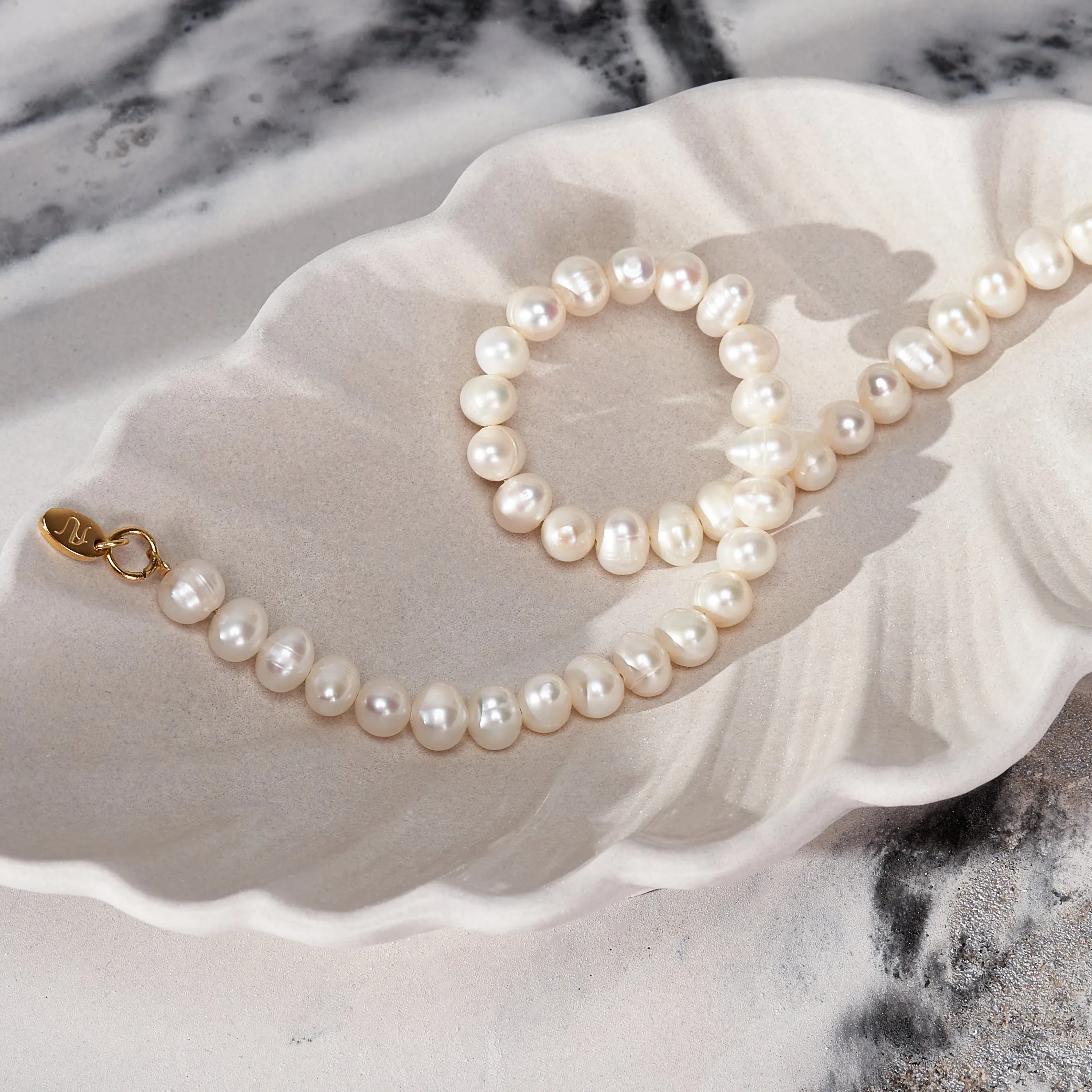 Mens Pearl Necklace - 6mm