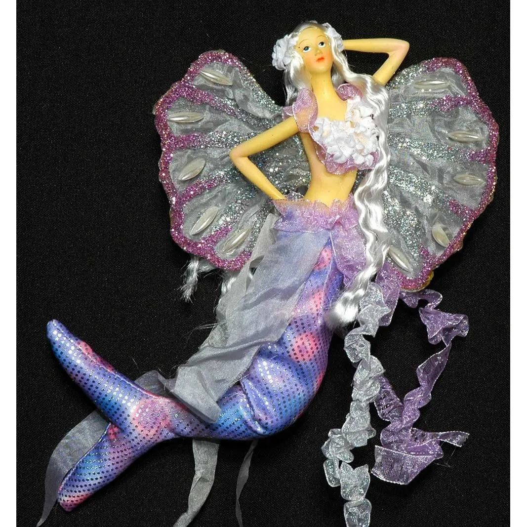 Mermaid Tail Doll  with Butterfly Wings  Lilac, small
