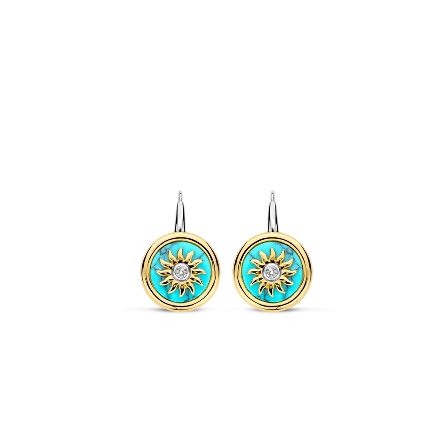 Milano Sun Turquoise Earrings - Gold - 7971TQ
