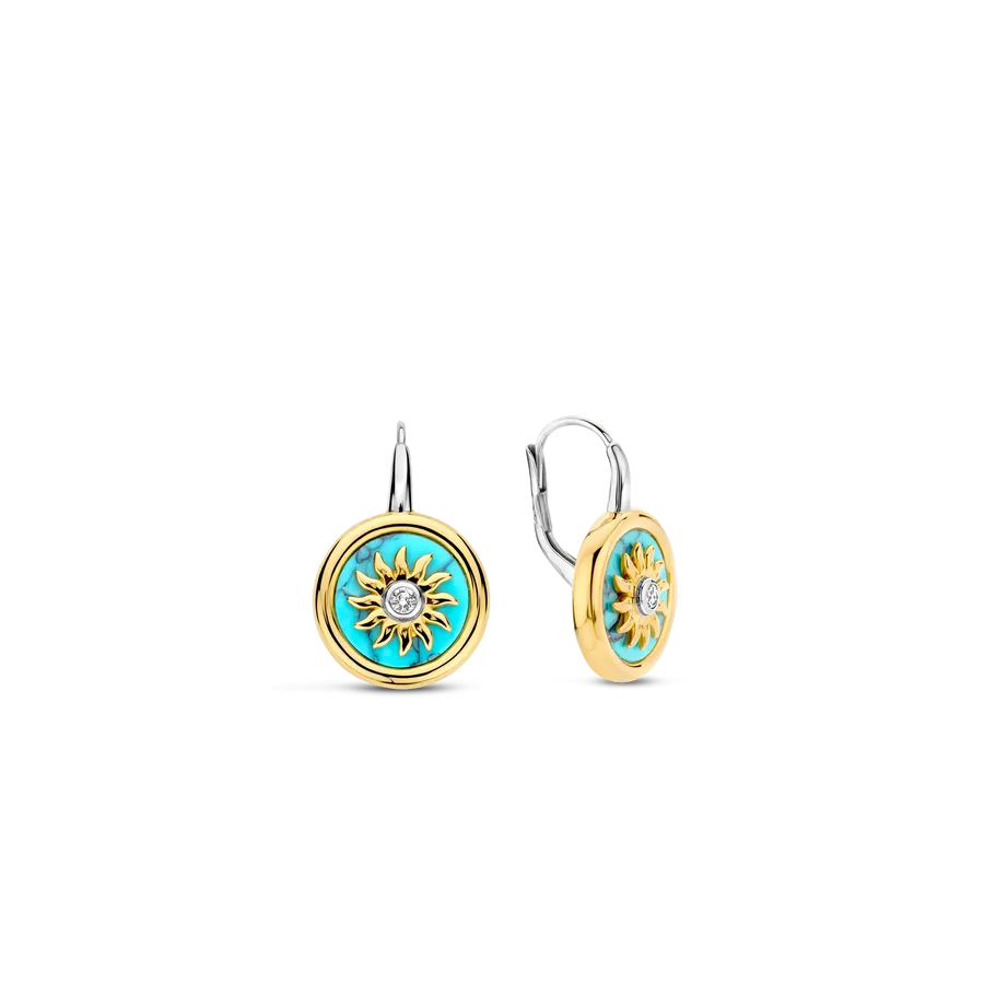Milano Sun Turquoise Earrings - Gold - 7971TQ