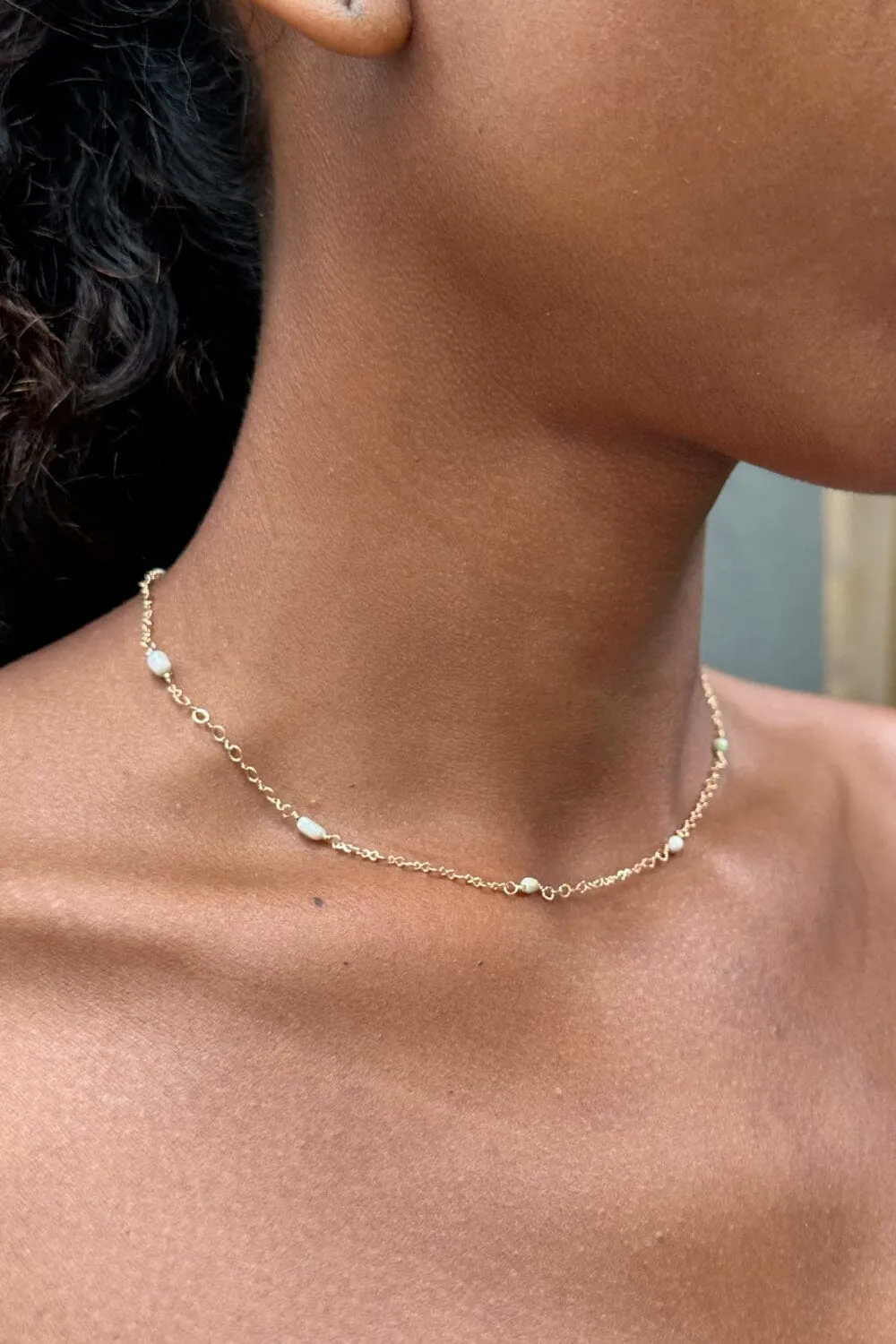 Mini Faux Pearl Necklace