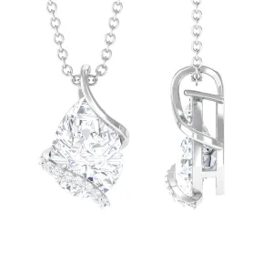Minimal Moissanite Solitaire Pendant
