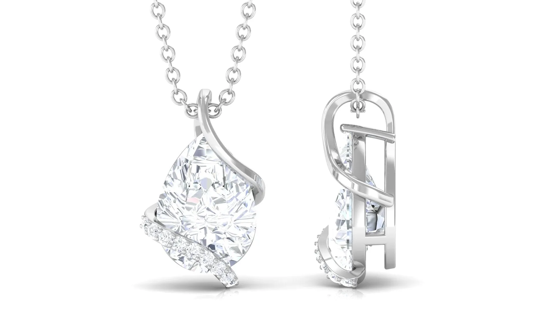 Minimal Moissanite Solitaire Pendant