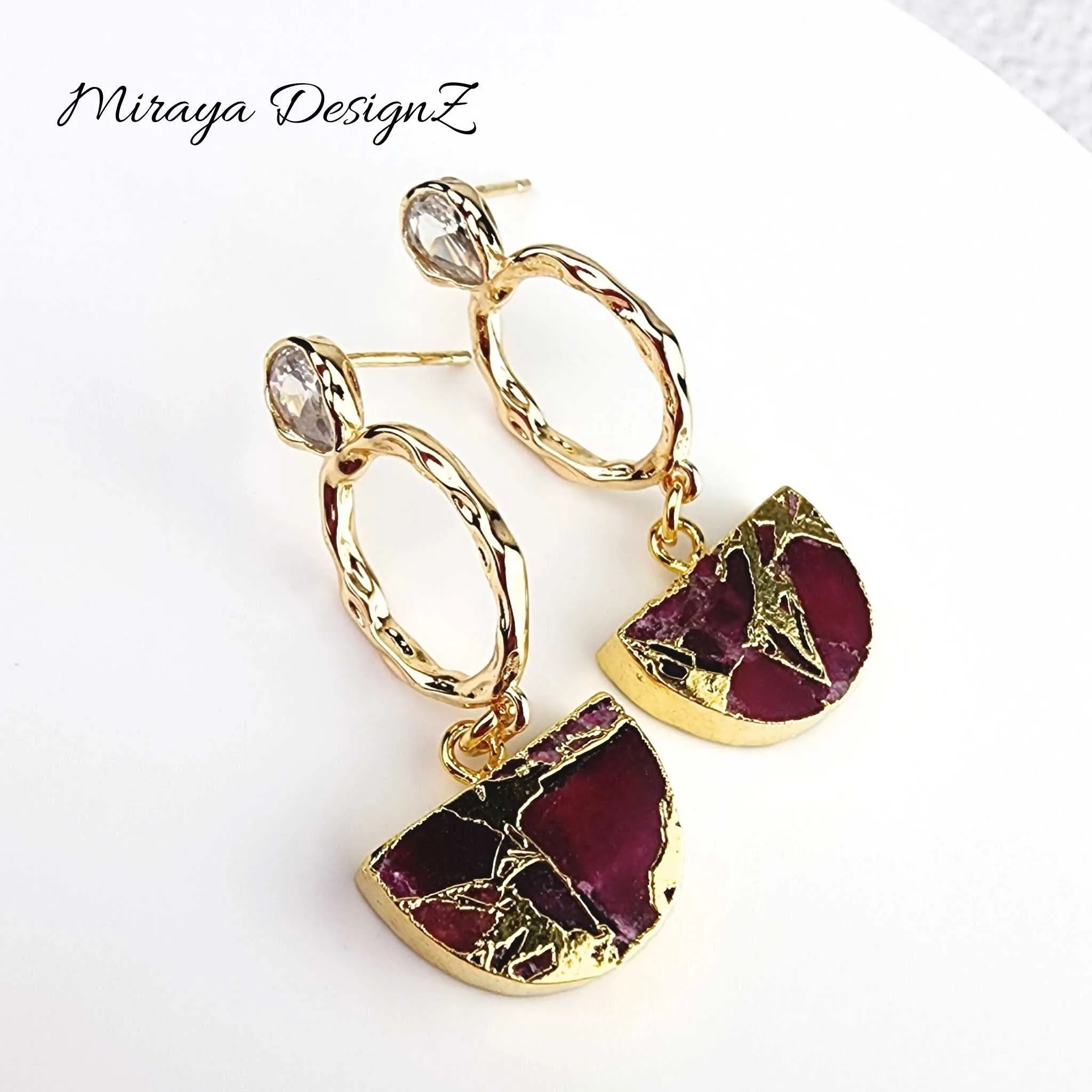 Mojave Turquoise Pink Drop Earring