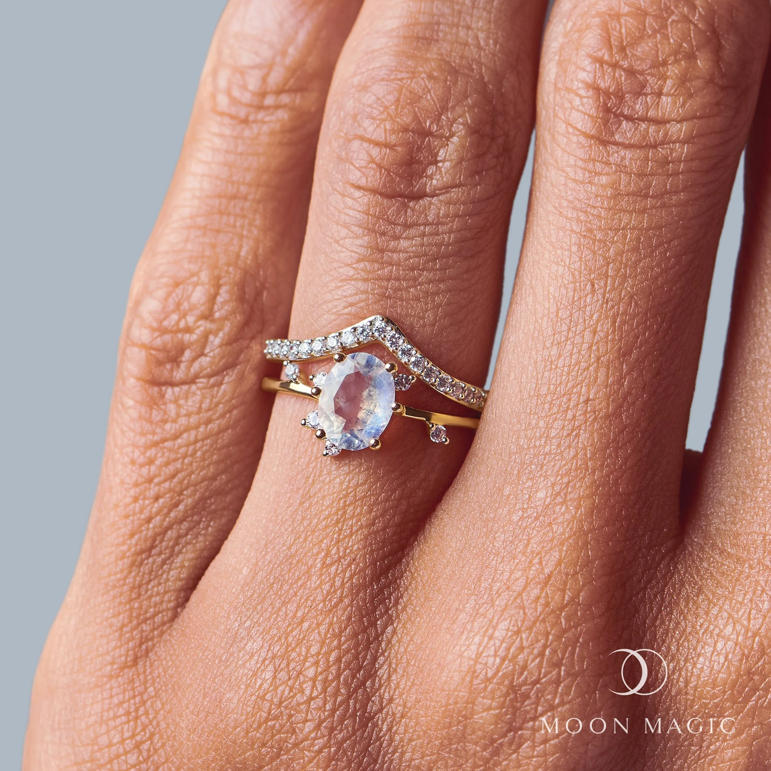 Moonstone Lab Diamond Ring - Muse