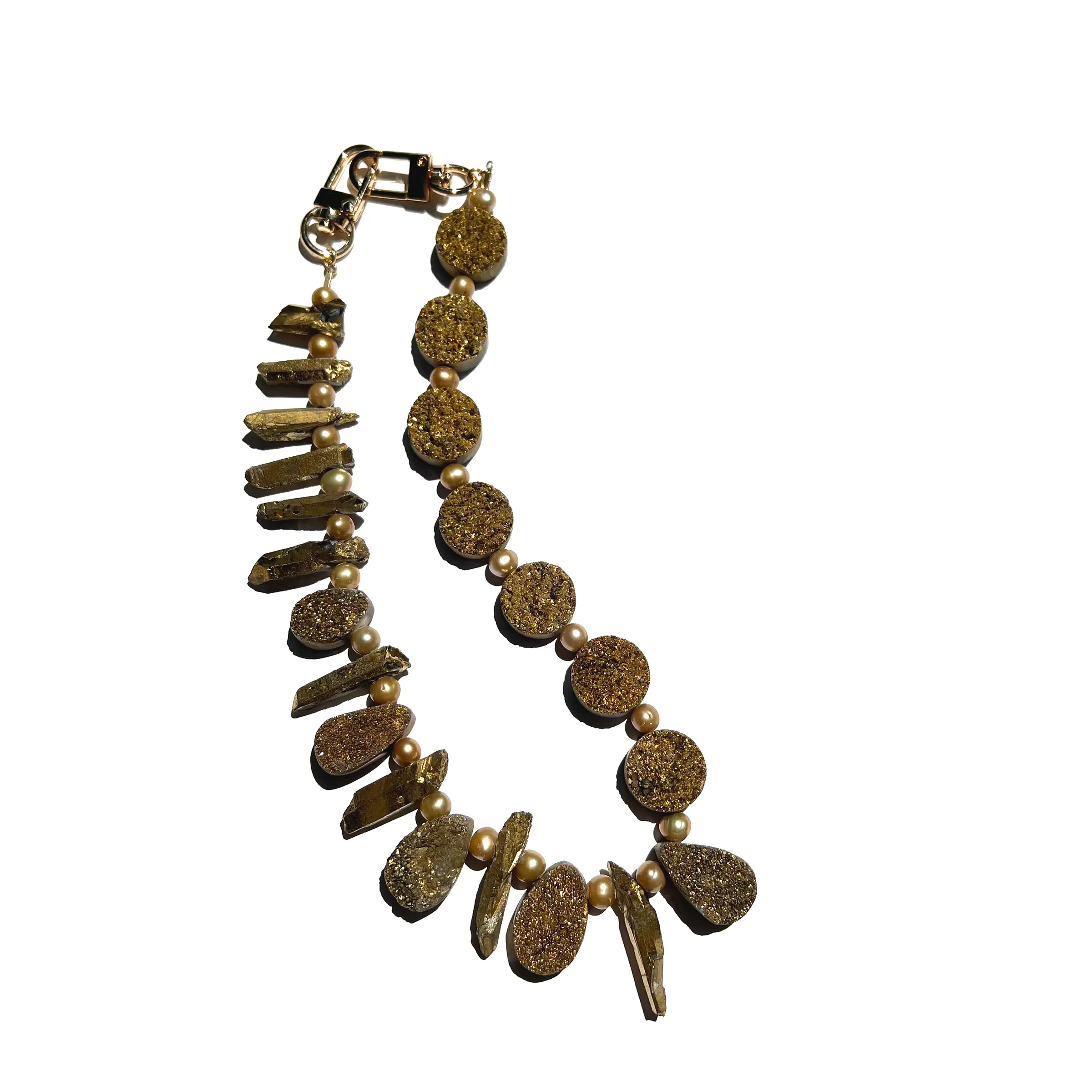 MPR x IMAGINARIUM: Gold Pearl Druzy Necklace