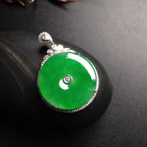 Natural Jade Pendant Jadeite Gold Pendant PT210
