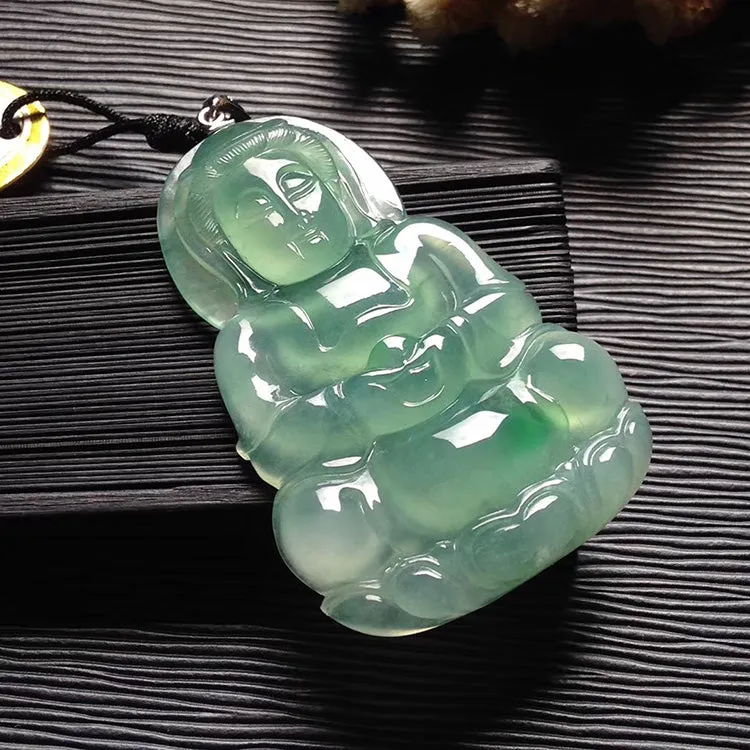 Natural Jade Pendant Jadeite Guan Yin Pendant PT469