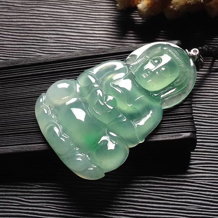 Natural Jade Pendant Jadeite Guan Yin Pendant PT469