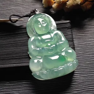 Natural Jade Pendant Jadeite Guan Yin Pendant PT469