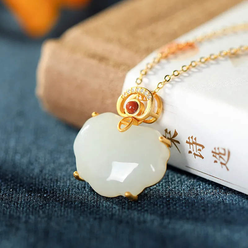 Natural Jade Pendant Nephrite Agate Silver Pendant ZPT103