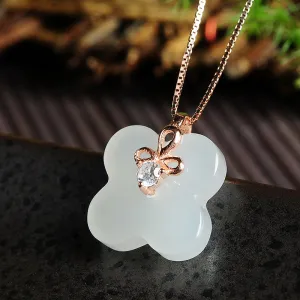 Natural Jade Pendant Nephrite Silver Pendant PT11