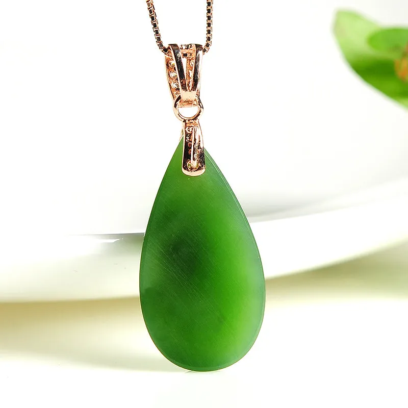 Natural Jade Pendant Nephrite Silver Pendant PT177
