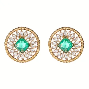 Neema Stud Earrings in Emerald