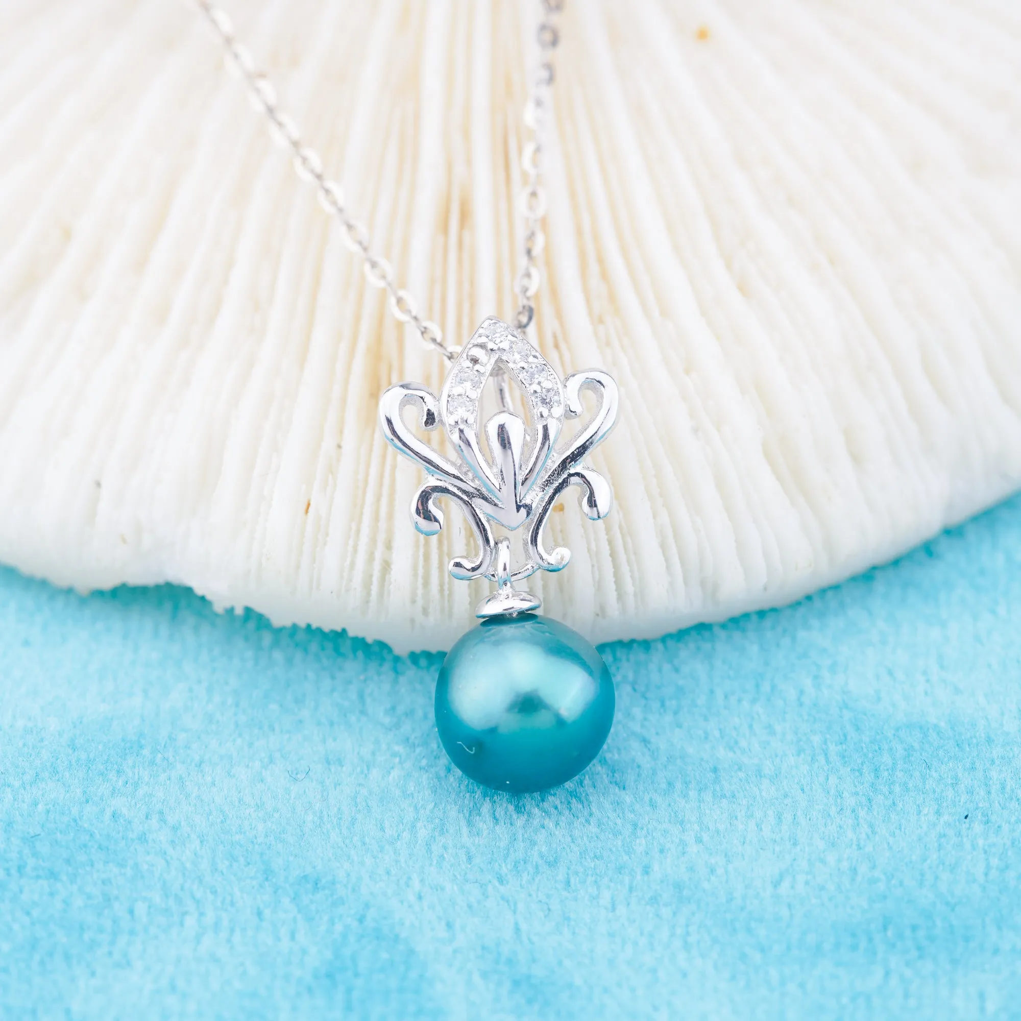 P011049 DIY 6-8mm Natural Freshwater pearl pendant accessory 925 sterling silver engagement jewelry necklace for women