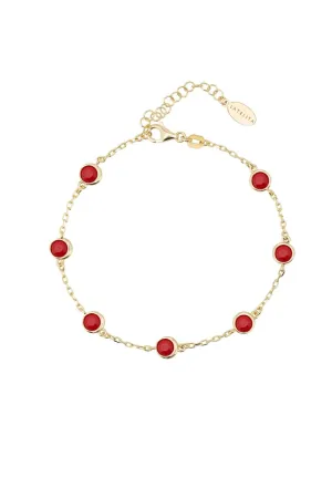 Palermo Bracelet Gold Garnet