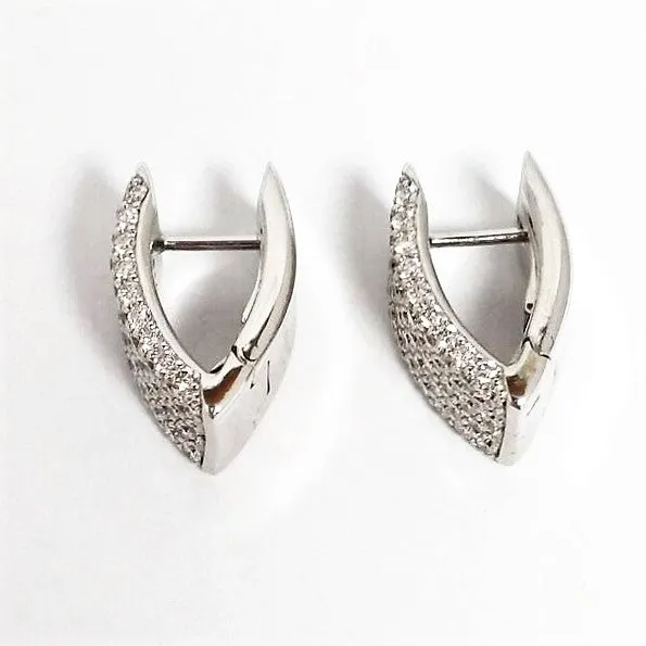 Pave Diamond Huggie Earrings