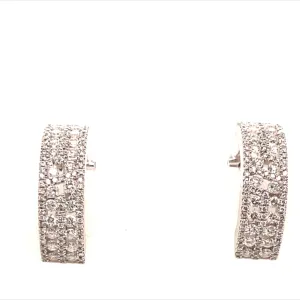 Pave Diamond Huggie Earrings