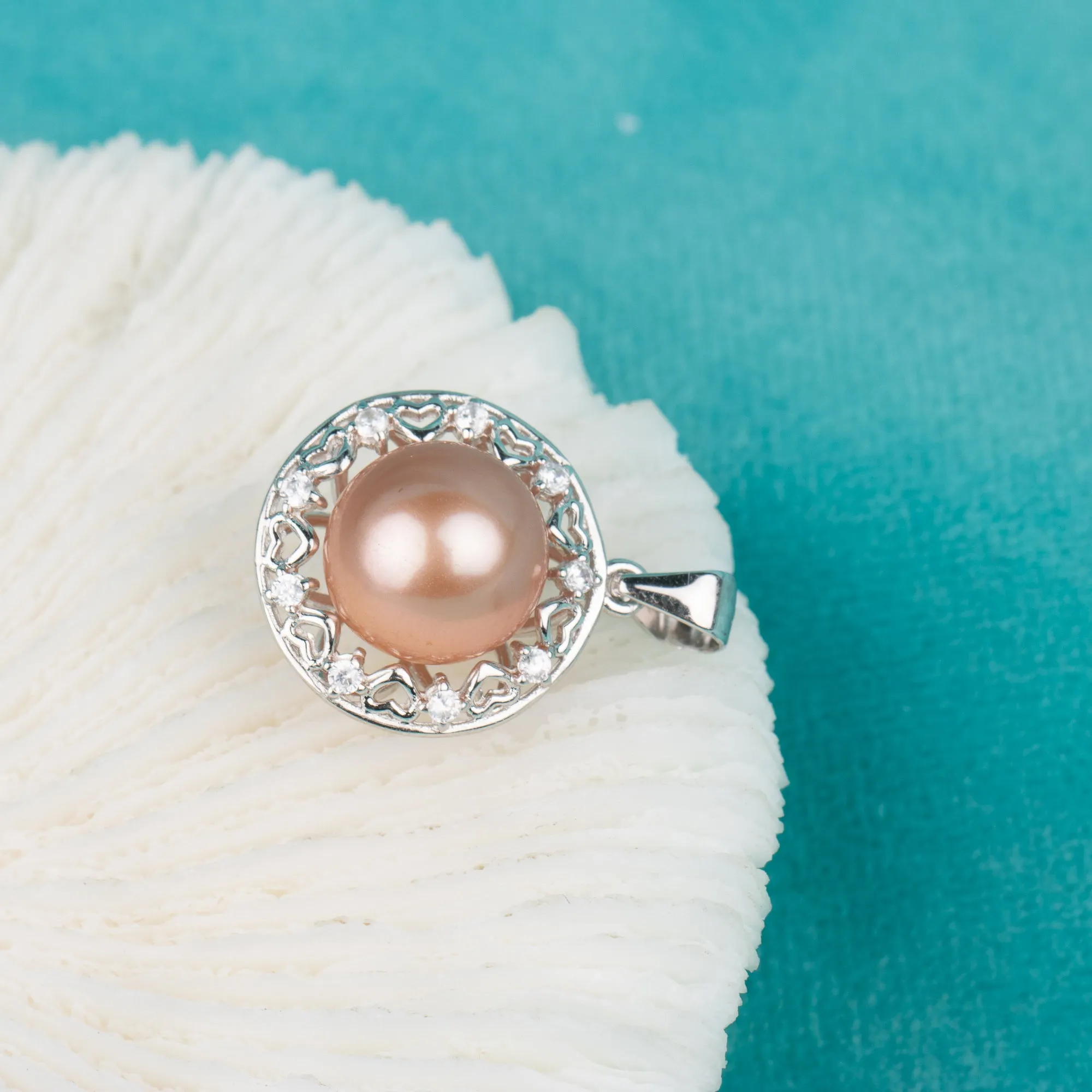 Pe010742 DIY 10-13mm Natural Freshwater pearl pendant accessory 925 sterling silver engagement jewelry necklace for women
