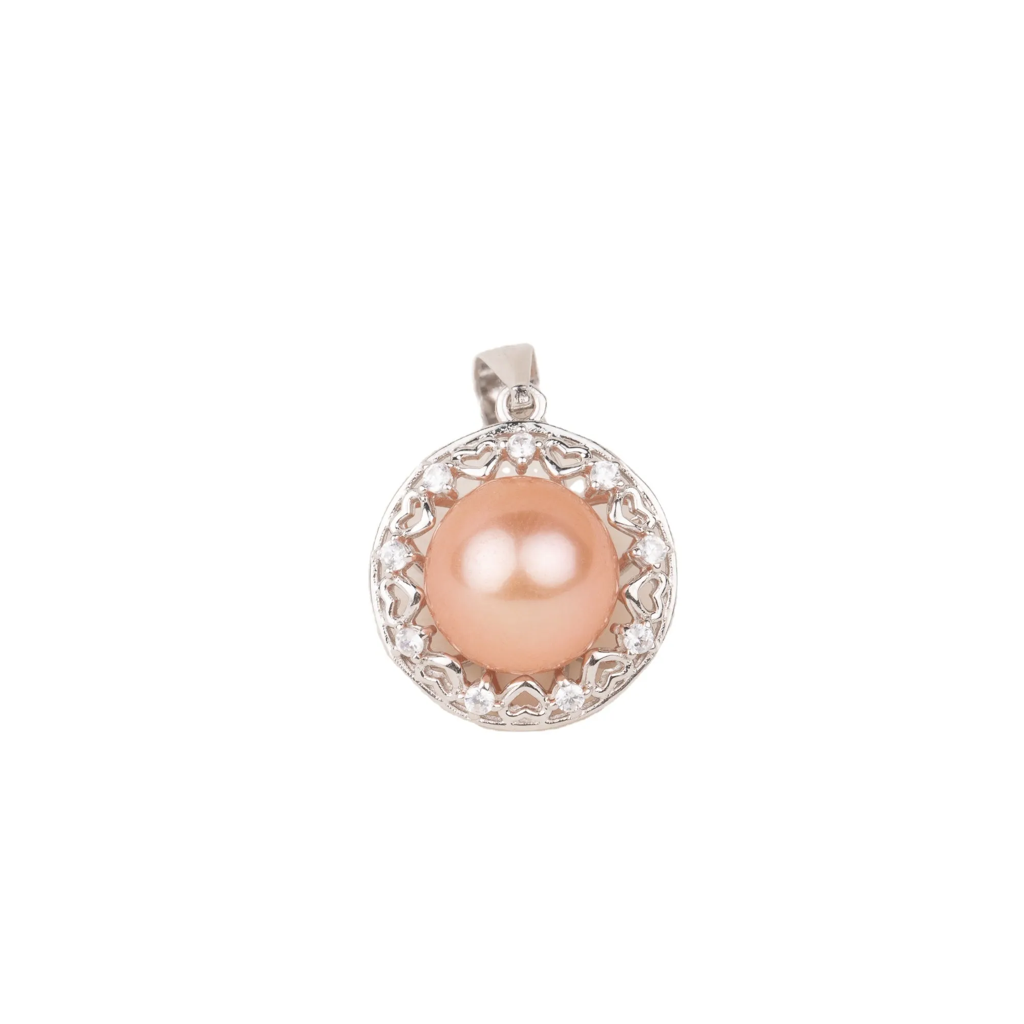 Pe010742 DIY 10-13mm Natural Freshwater pearl pendant accessory 925 sterling silver engagement jewelry necklace for women